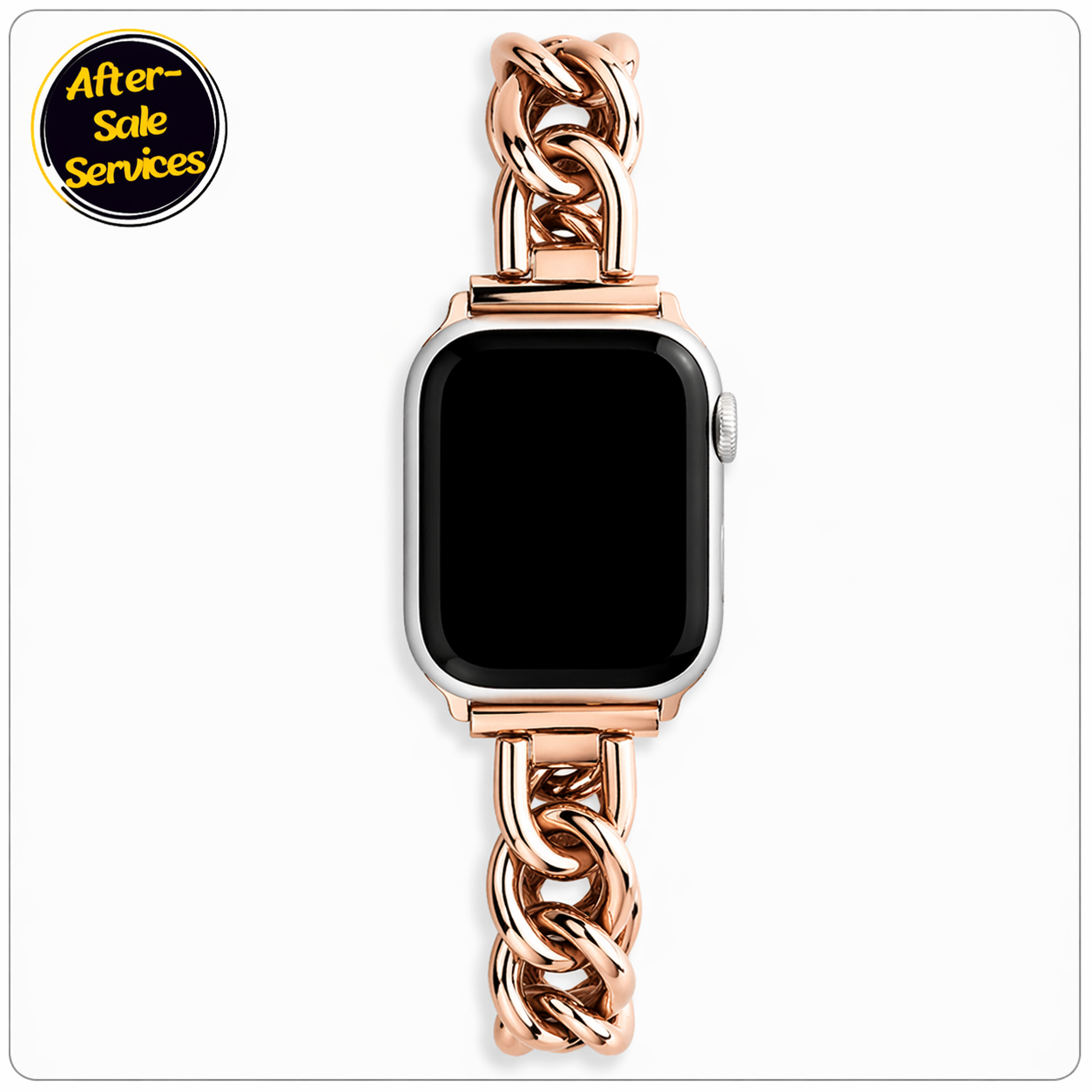 Rose gold metal chain Apple Watch strap