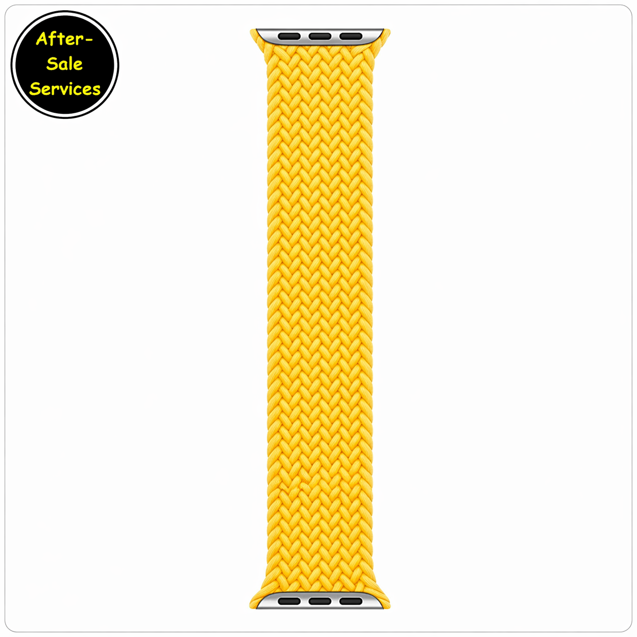 Yellow braided Apple Watch strap